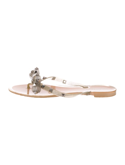 Valentino Glitter Rockstud Sandals Silver