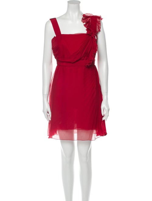 Valentino Silk Mini Dress Red