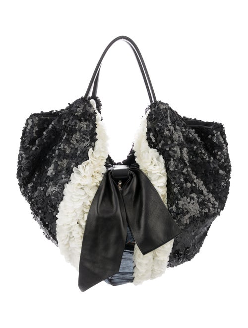 Valentino Shining Flower Hobo Black
