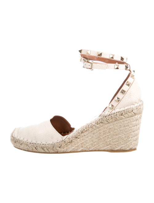 Valentino Rockstud Espadrille Wedges