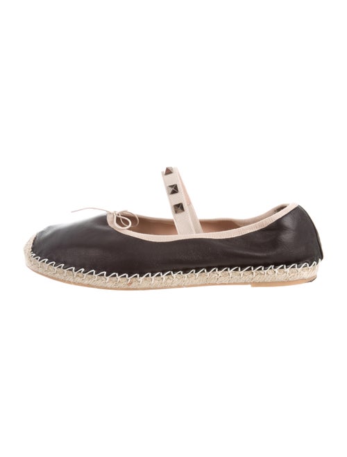 Valentino Rockstud Mary Jane Espadrilles Leather E
