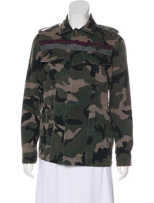 Valentino Camouflage Military Jacket Green