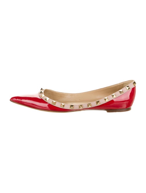 Valentino Rockstud Ballet Flats Red