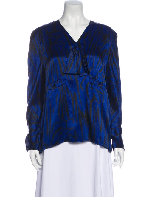 Valentino Silk Printed Blouse Black