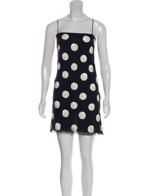 Valentino Silk Sequin Dress Black