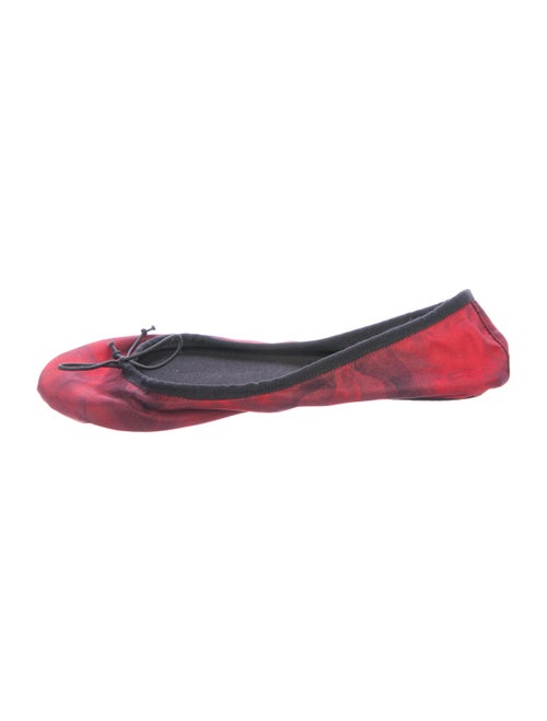 Valentino Satin Ballet Flats Red