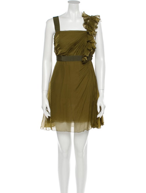 Valentino Silk Mini Dress Green