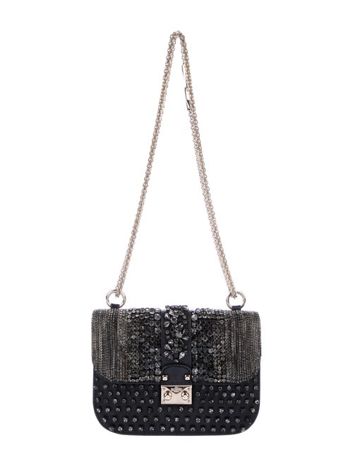 Valentino Embellished Glam Rock Bag Black