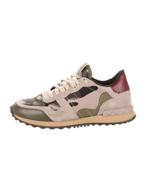 Valentino Rock Runner Camo Sneakers Rockstud Accen