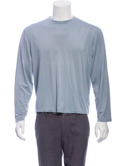 Valentino Woven Henley Shirt blue