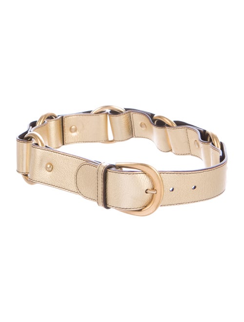 Valentino Leather Waist Belt Gold