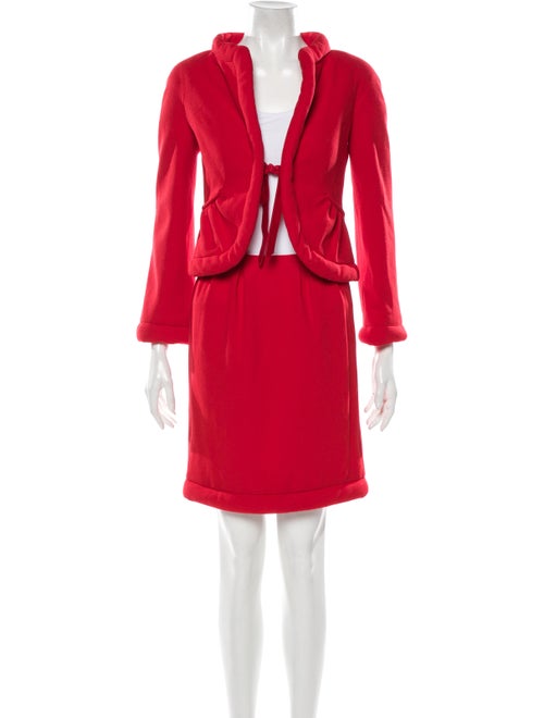 Valentino Skirt Suit Red