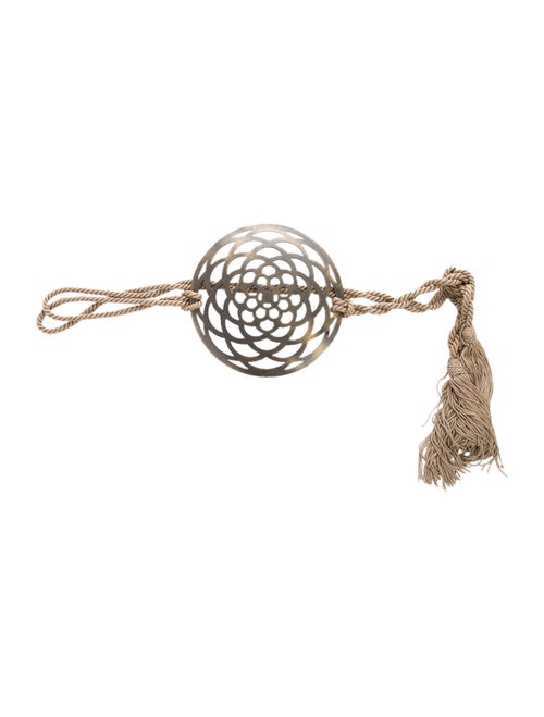 Valentino Canvas Wide Waist Belt Tan