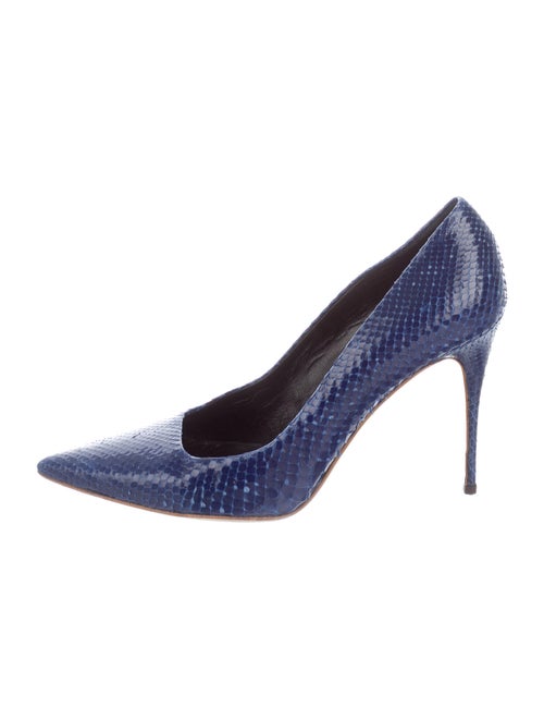 Valentino Snakeskin Pumps Blue