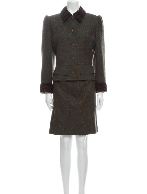 Valentino Skirt Suit Green