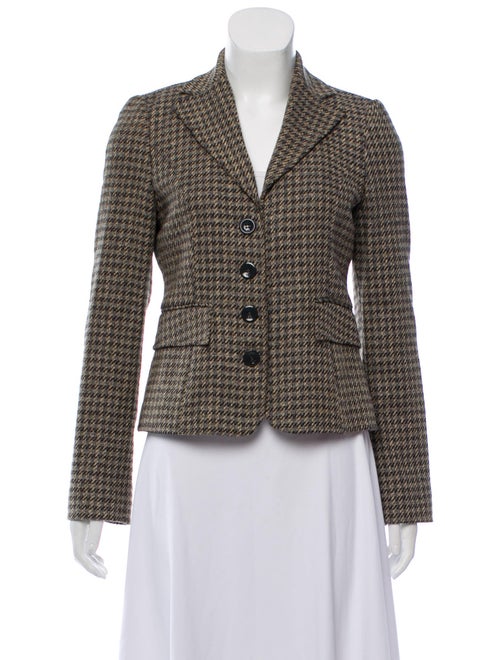 Valentino Wool Tweed Blazer Grey