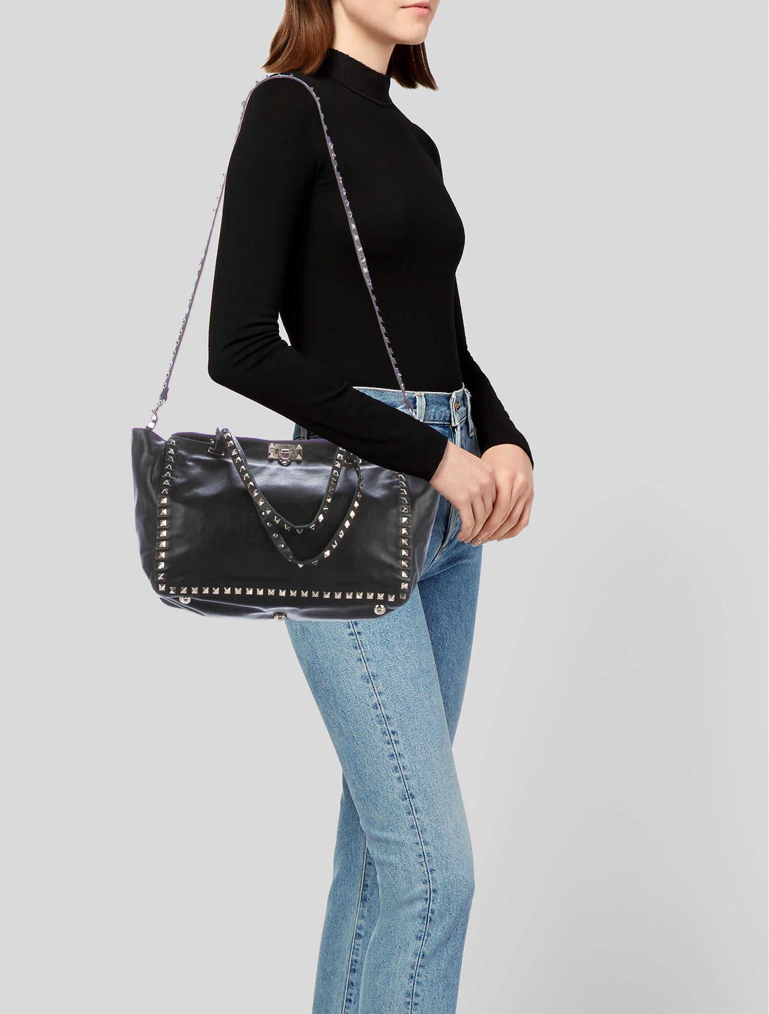 valentino large rockstud tote