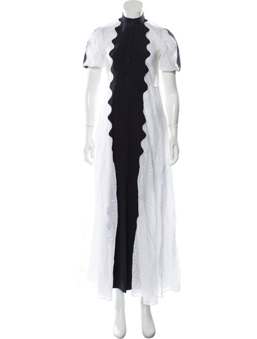 Valentino Eyelet Maxi Dress White