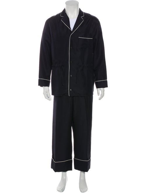 Valentino Silk Pajama Set navy