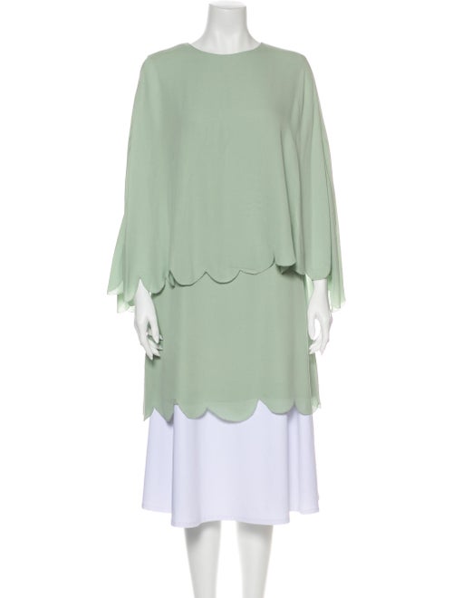 Valentino Silk Mini Dress Green