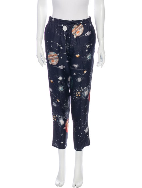 Valentino Silk Printed Pajamas Blue