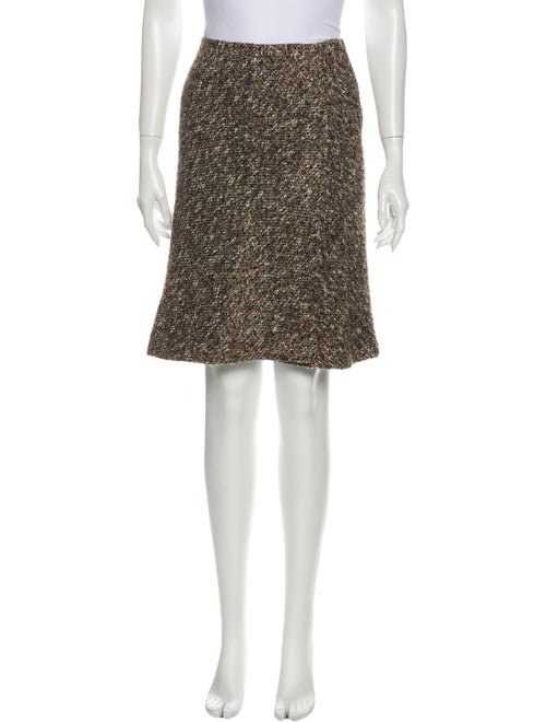Valentino Tweed Pattern Knee-Length Skirt