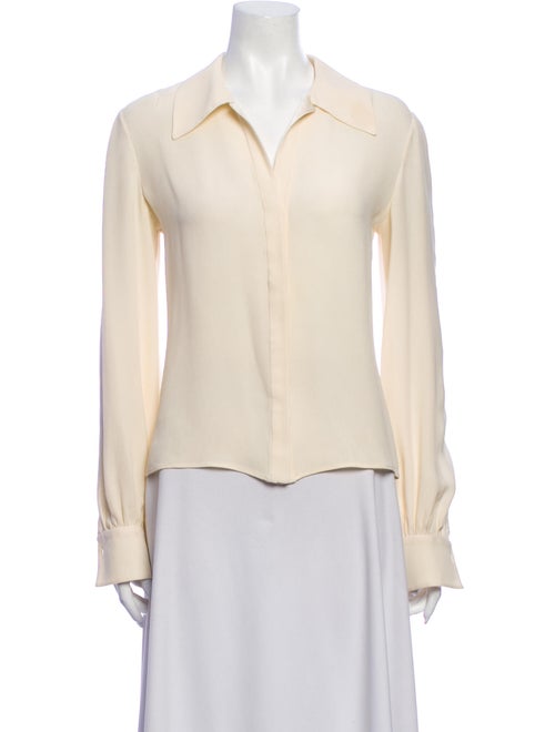 Valentino Long Sleeve Button-Up Top