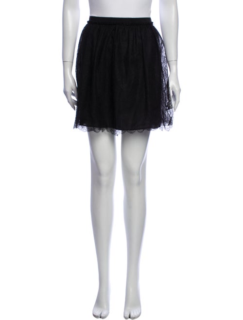 Valentino Silk Mini Skirt Black