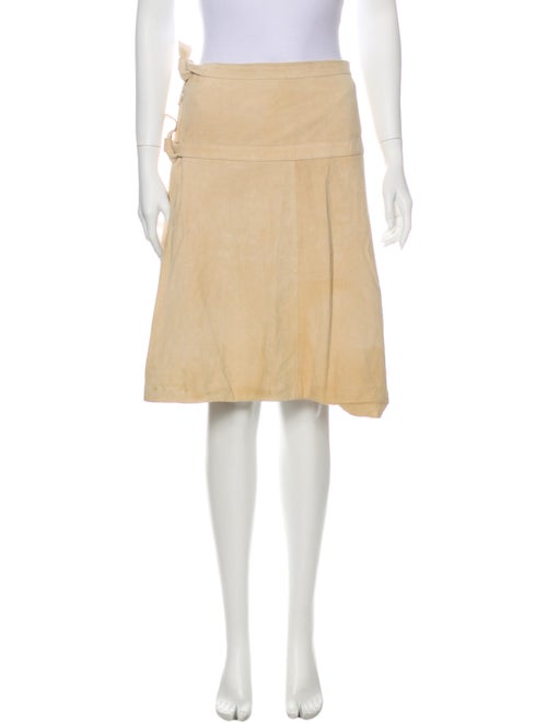 Valentino Suede Knee-Length Skirt