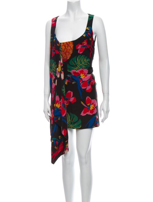 Valentino Silk Mini Dress Black
