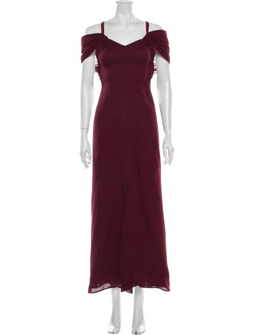 Valentino Silk Long Dress Red