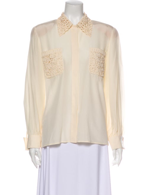 Valentino Vintage Silk Blouse White