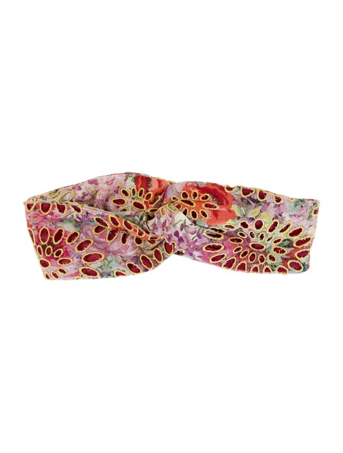Valentino Cutout Woven Headband Mauve