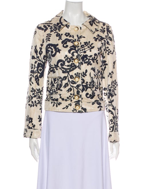 Valentino Floral Print Jacket White