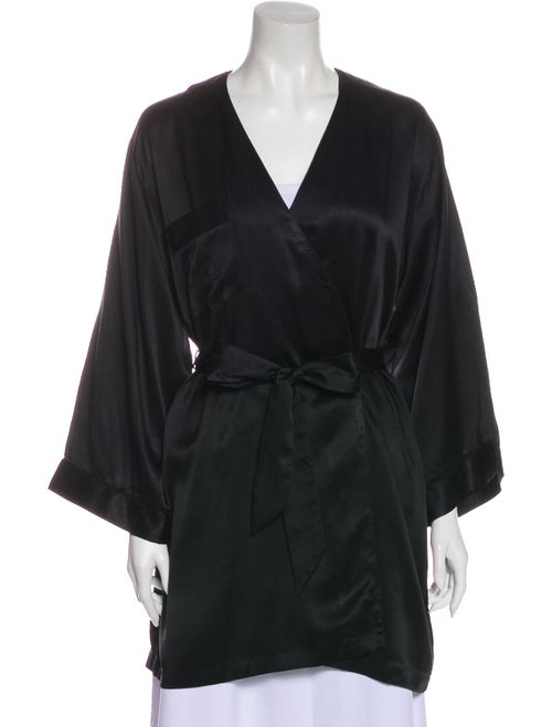 Valentino Silk Robe Black