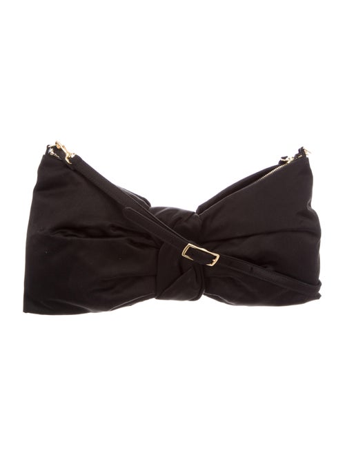 Valentino Satin Bow Bag Black
