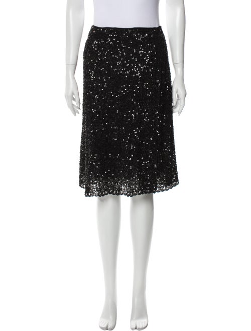 Valentino Vintage Knee-Length Skirt Black