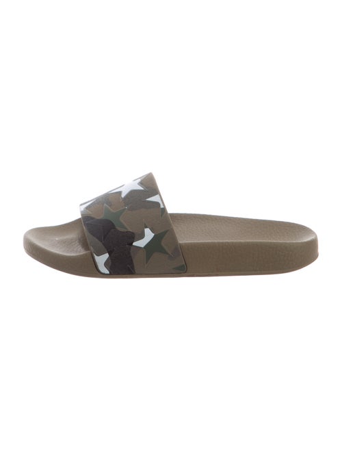 Valentino Printed Slides Green
