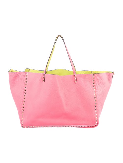 Valentino Leather Rockstud Tote Pink