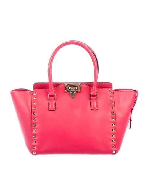 Valentino Leather Rockstud Tote Pink