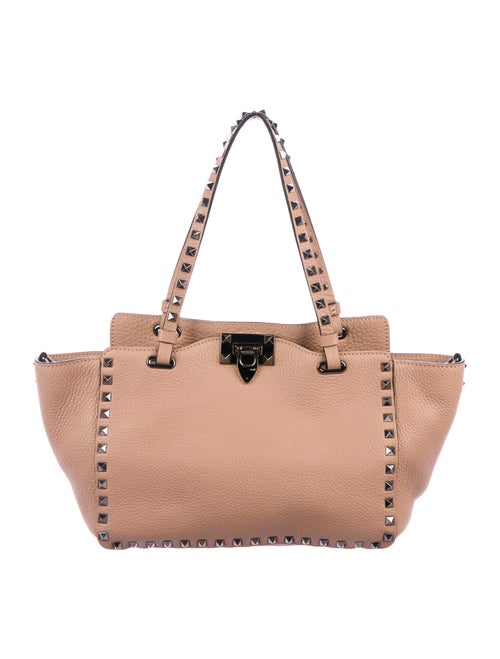 Valentino Leather Rockstud Tote Pink
