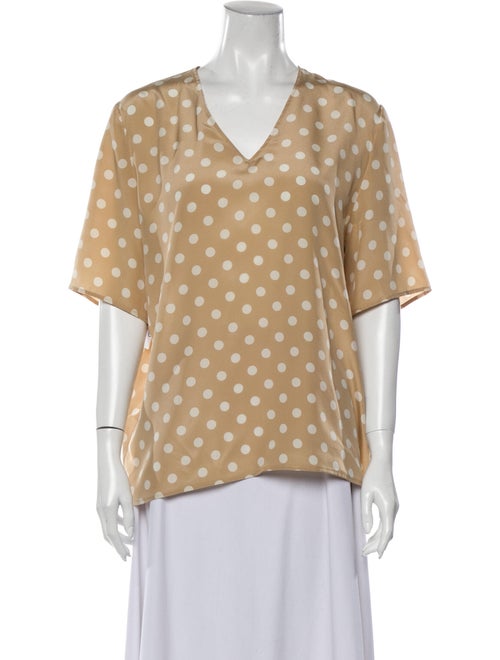 Valentino Silk Polka Dot Print Blouse