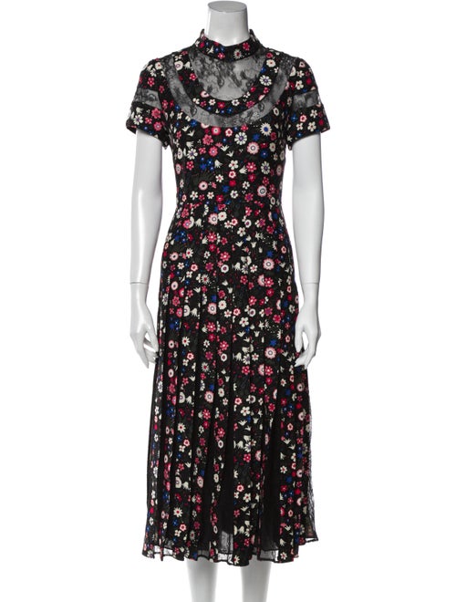 Valentino Silk Long Dress Black