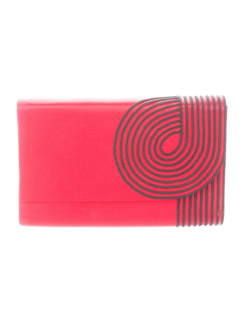Valentino Vintage Satin Clutch Red