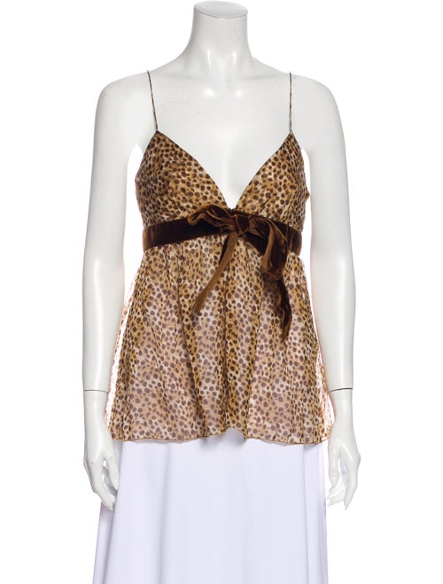 Valentino Silk Animal Print Blouse