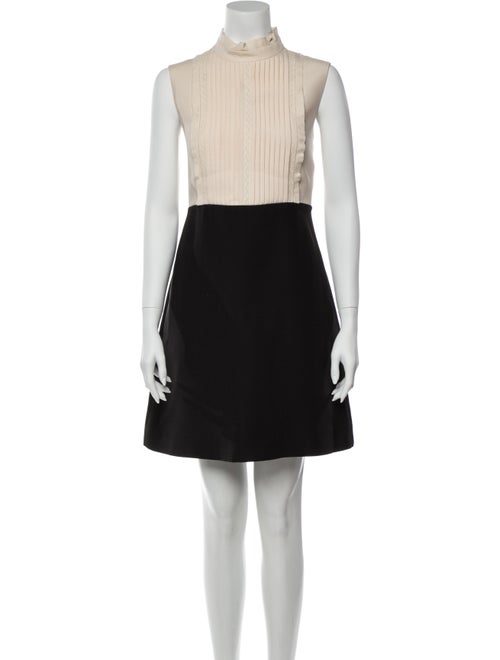 Valentino Colorblock Pattern Mini Dress