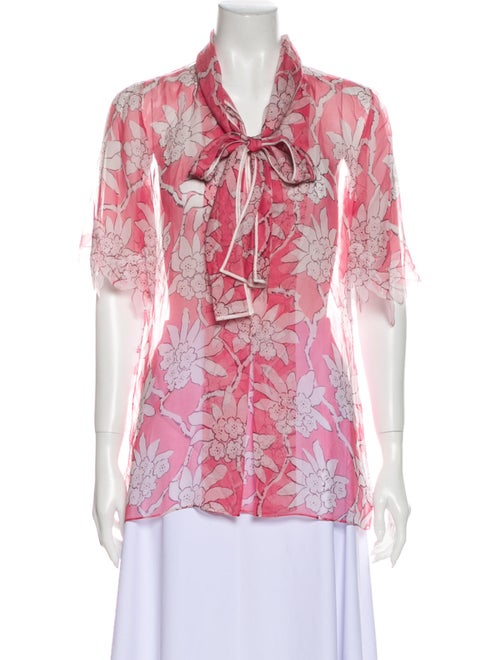 Valentino 2018 Rhododendron Blouse Pink