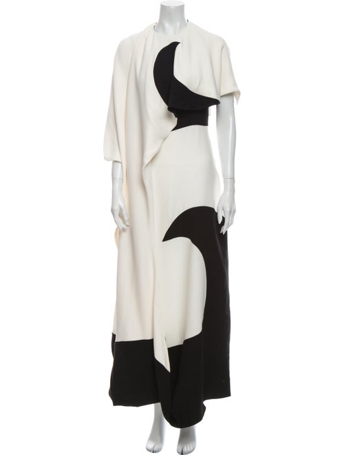 Valentino Silk Long Dress White