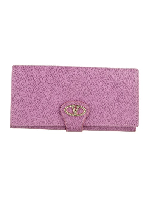Valentino Leather Continental Wallet gold