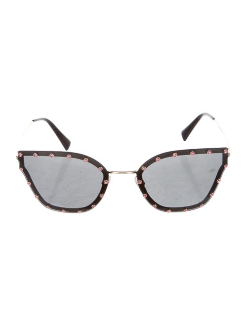 Valentino Strass Cat-Eye Sunglasses Gold